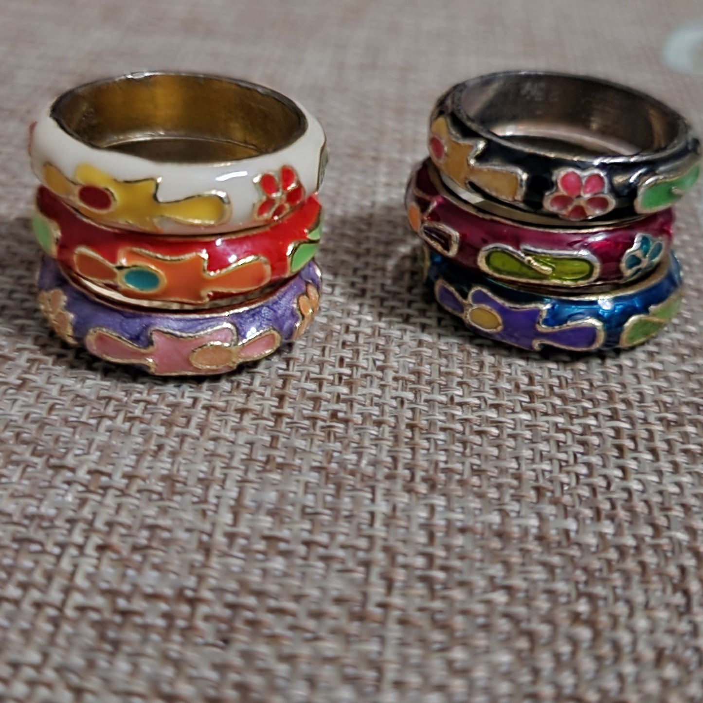 Designer Enamel Rings