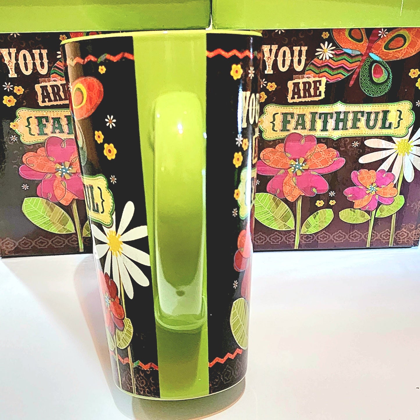 Stoneware scripture mug