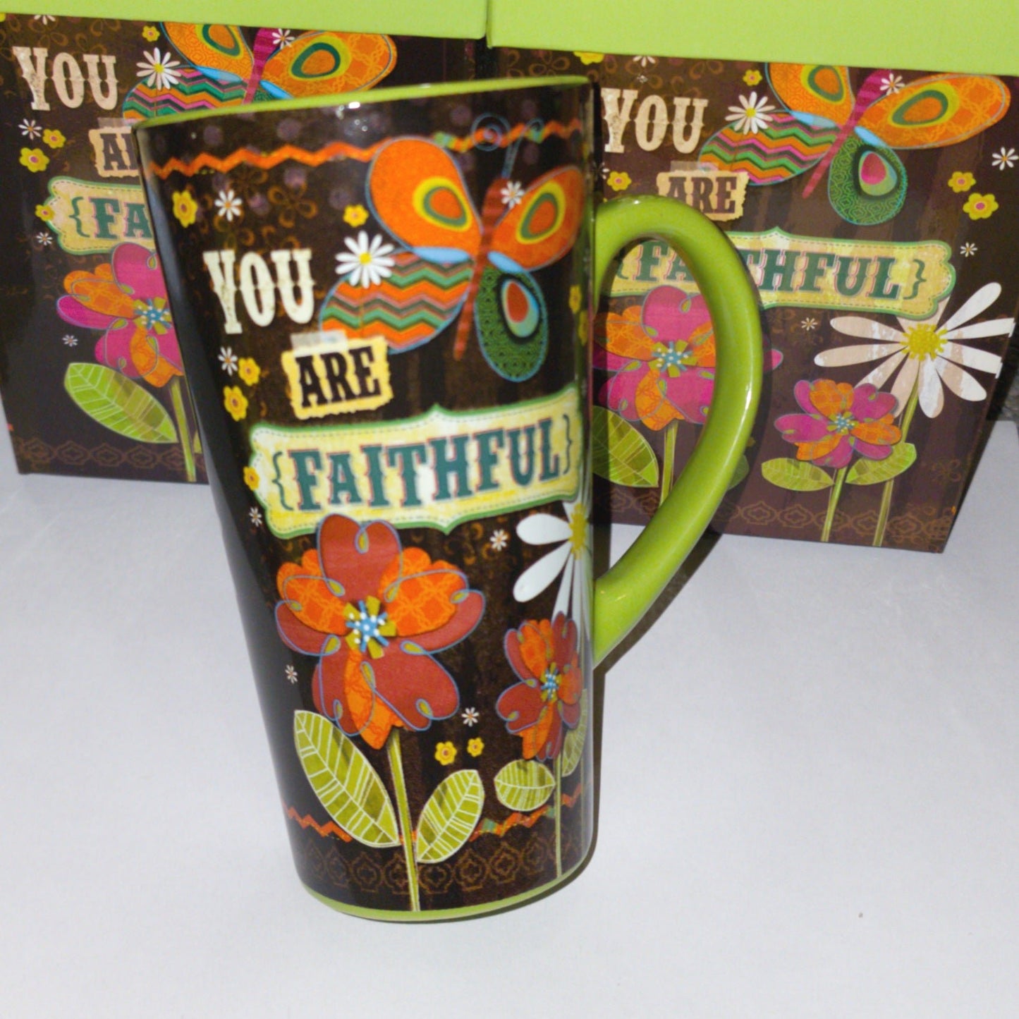 Stoneware scripture mug