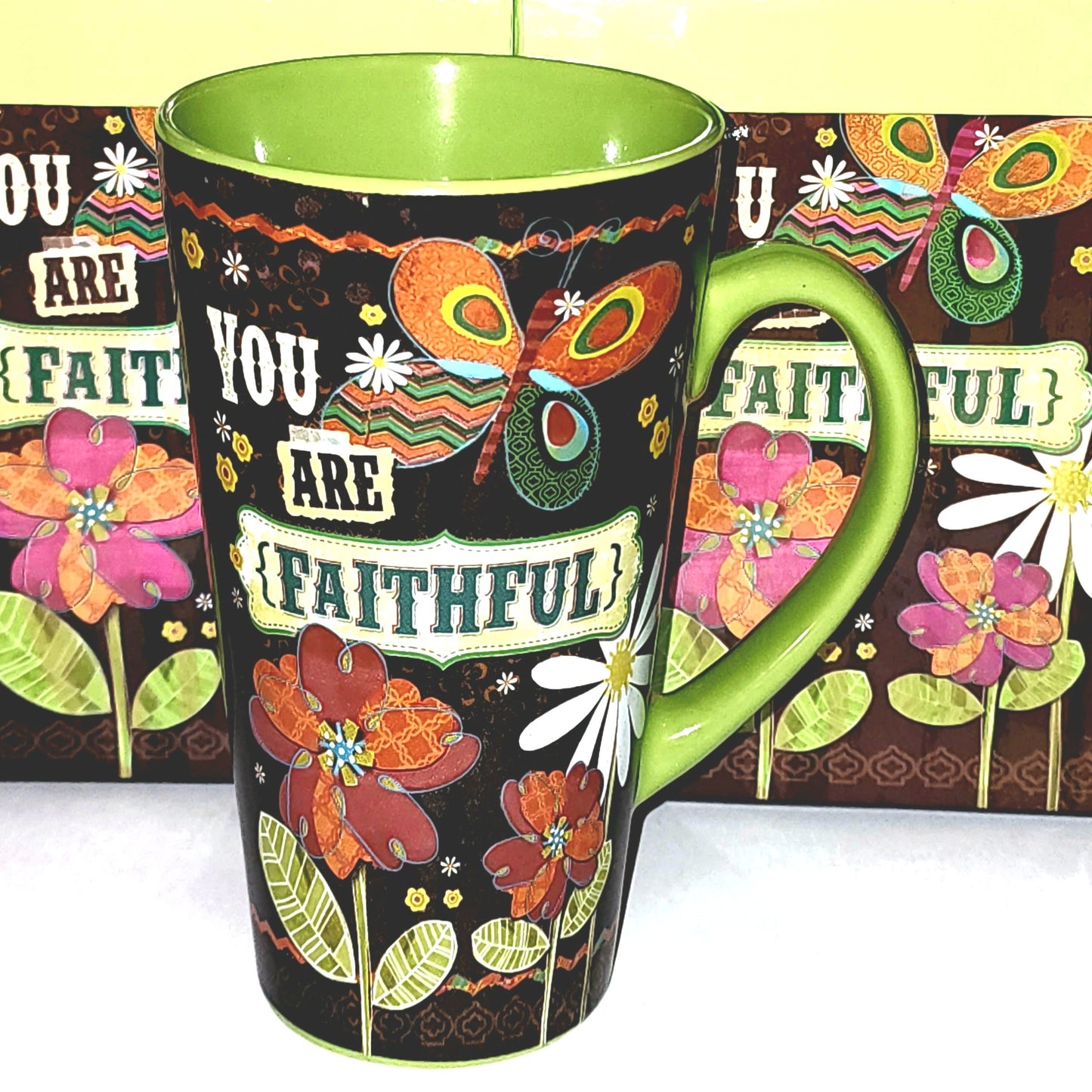 Stoneware scripture mug
