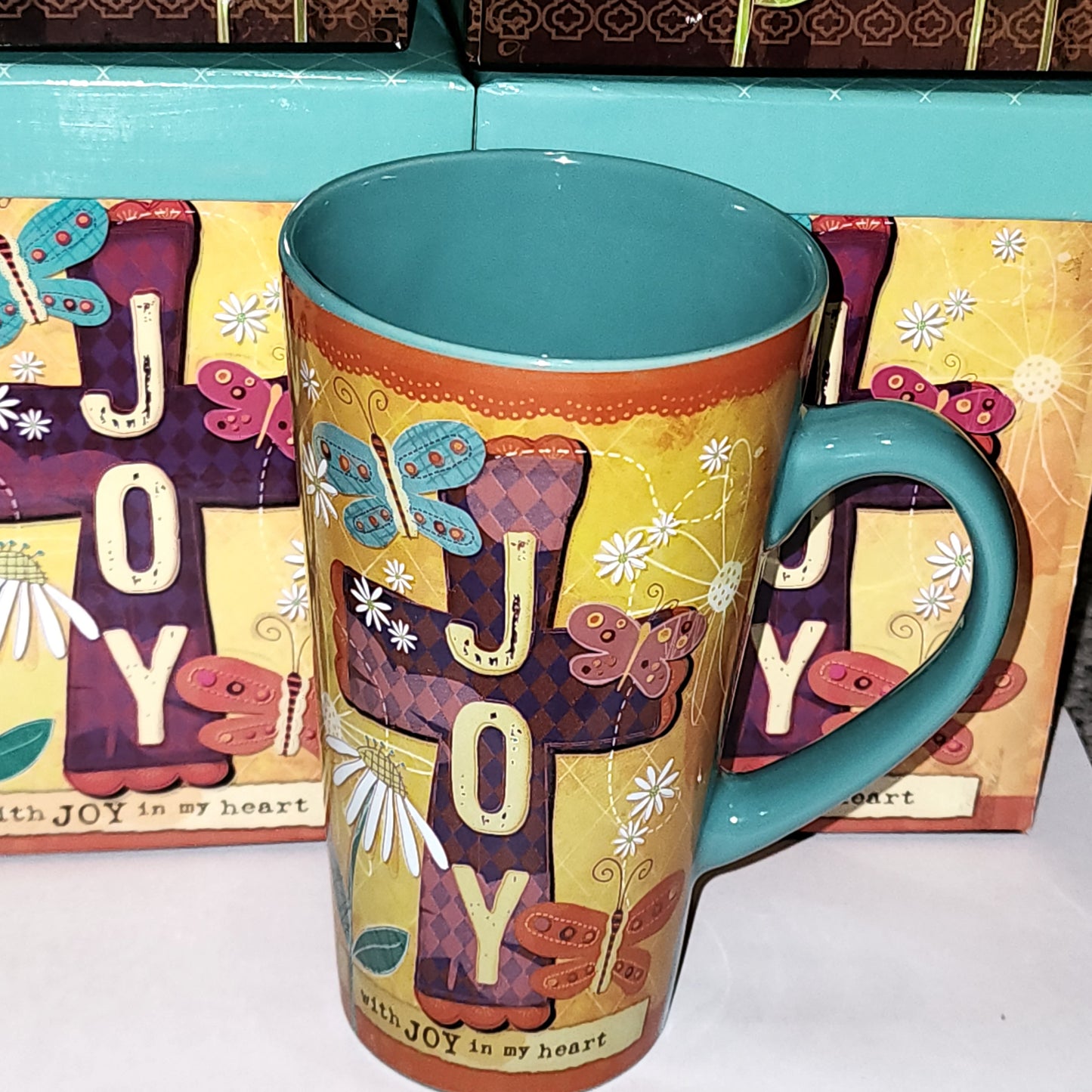 Stoneware scripture mug