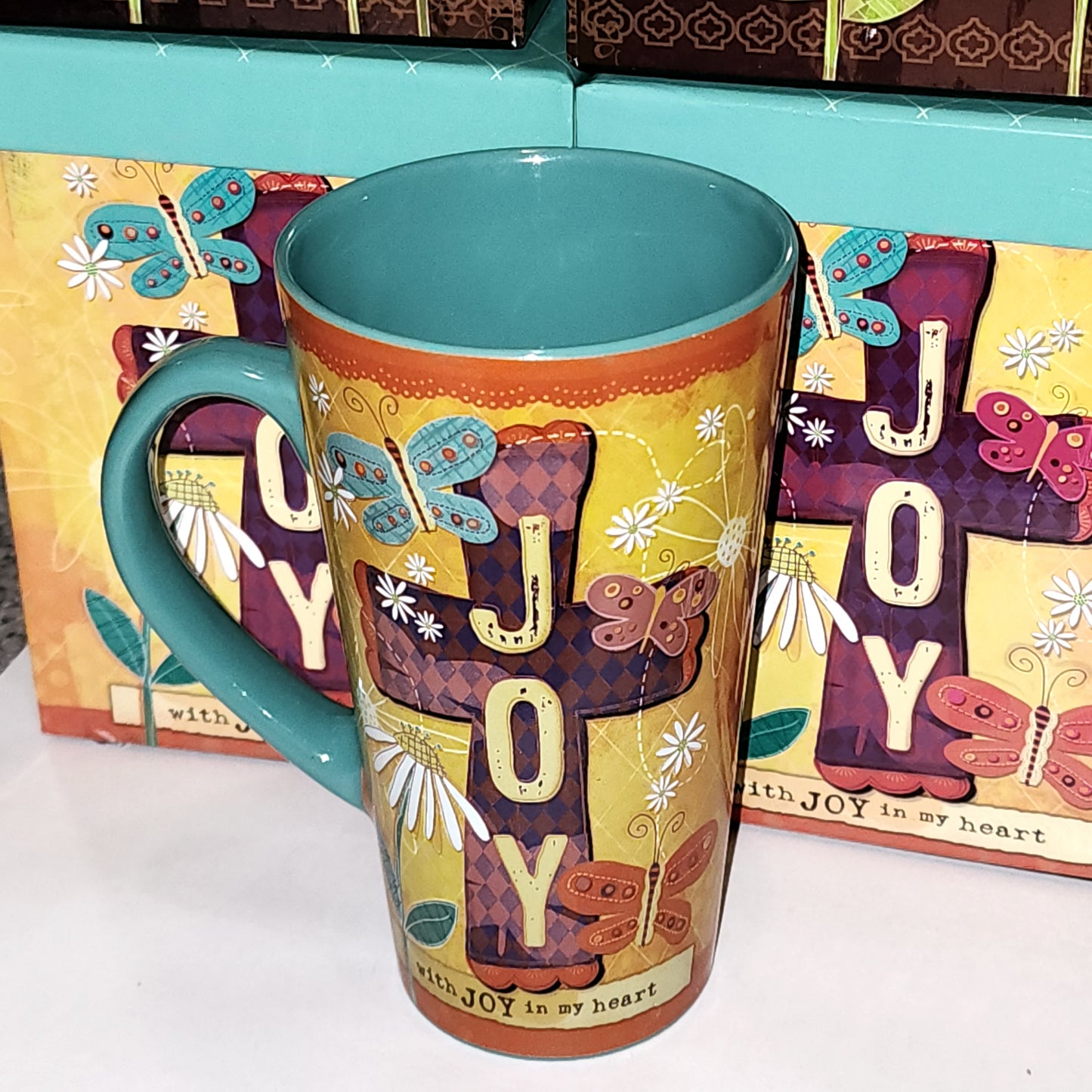 Stoneware scripture mug