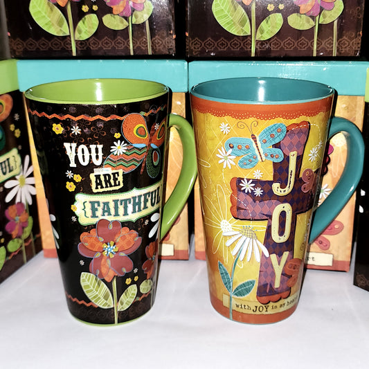 Stoneware scripture mug