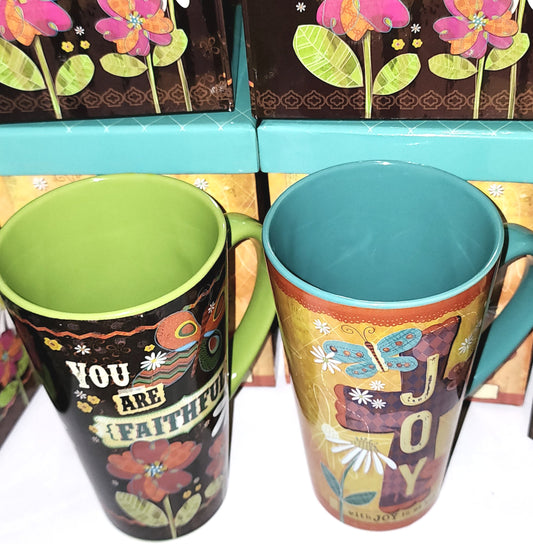 Stoneware scripture mug