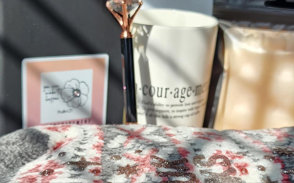 5Pc.Christian humor Mug/journal gift set