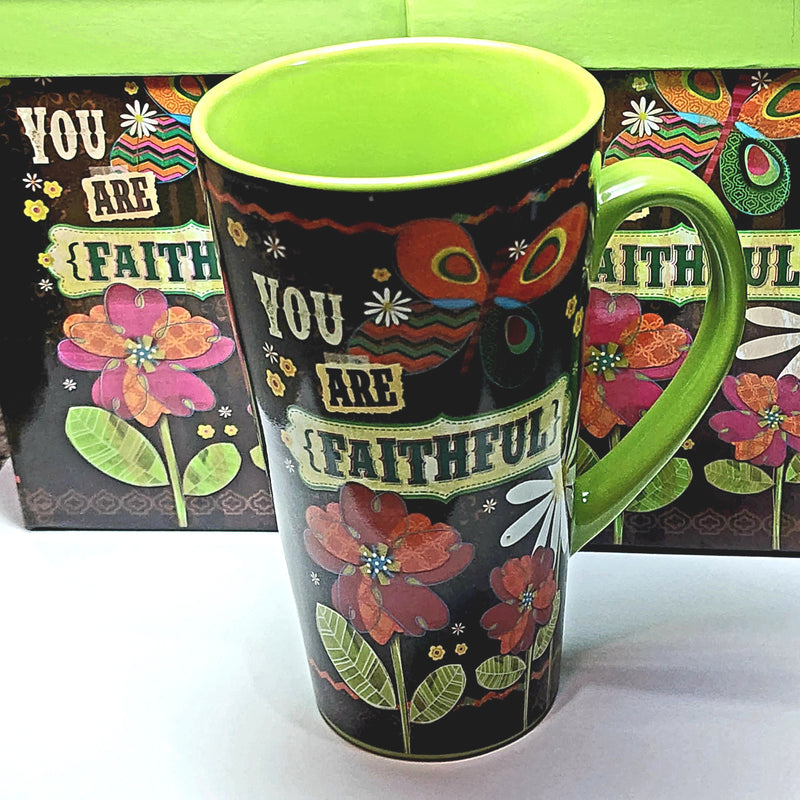 Stoneware scripture mug